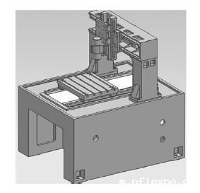 GSFD4050雕铣机三维效果图